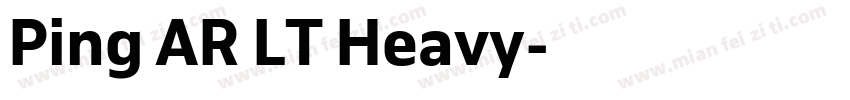 Ping AR LT Heavy字体转换